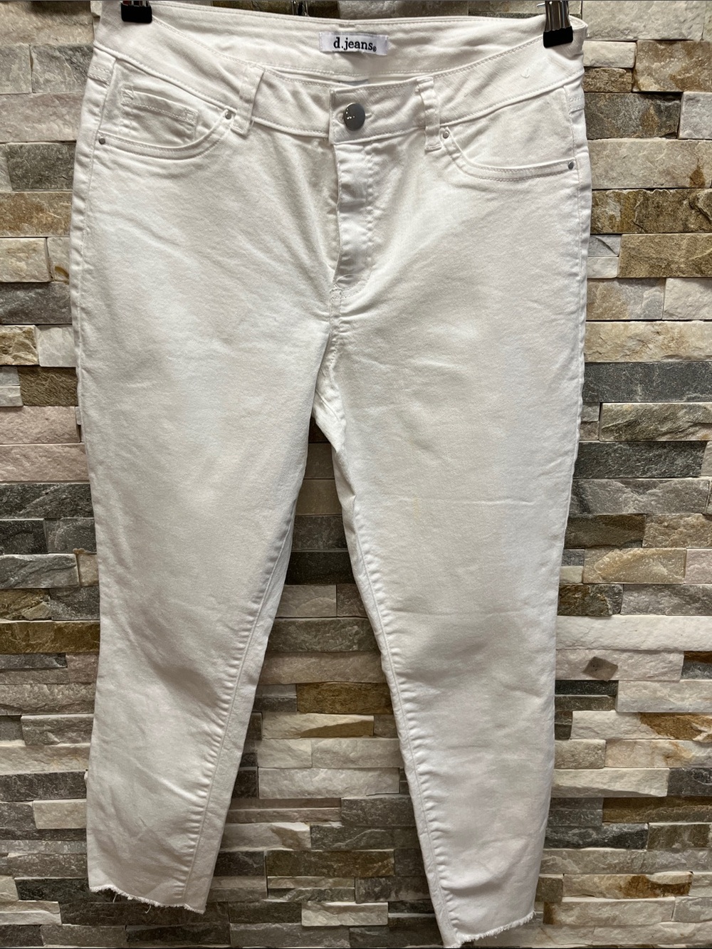 d. jeans White Women’s Cropped Skinny Jeans